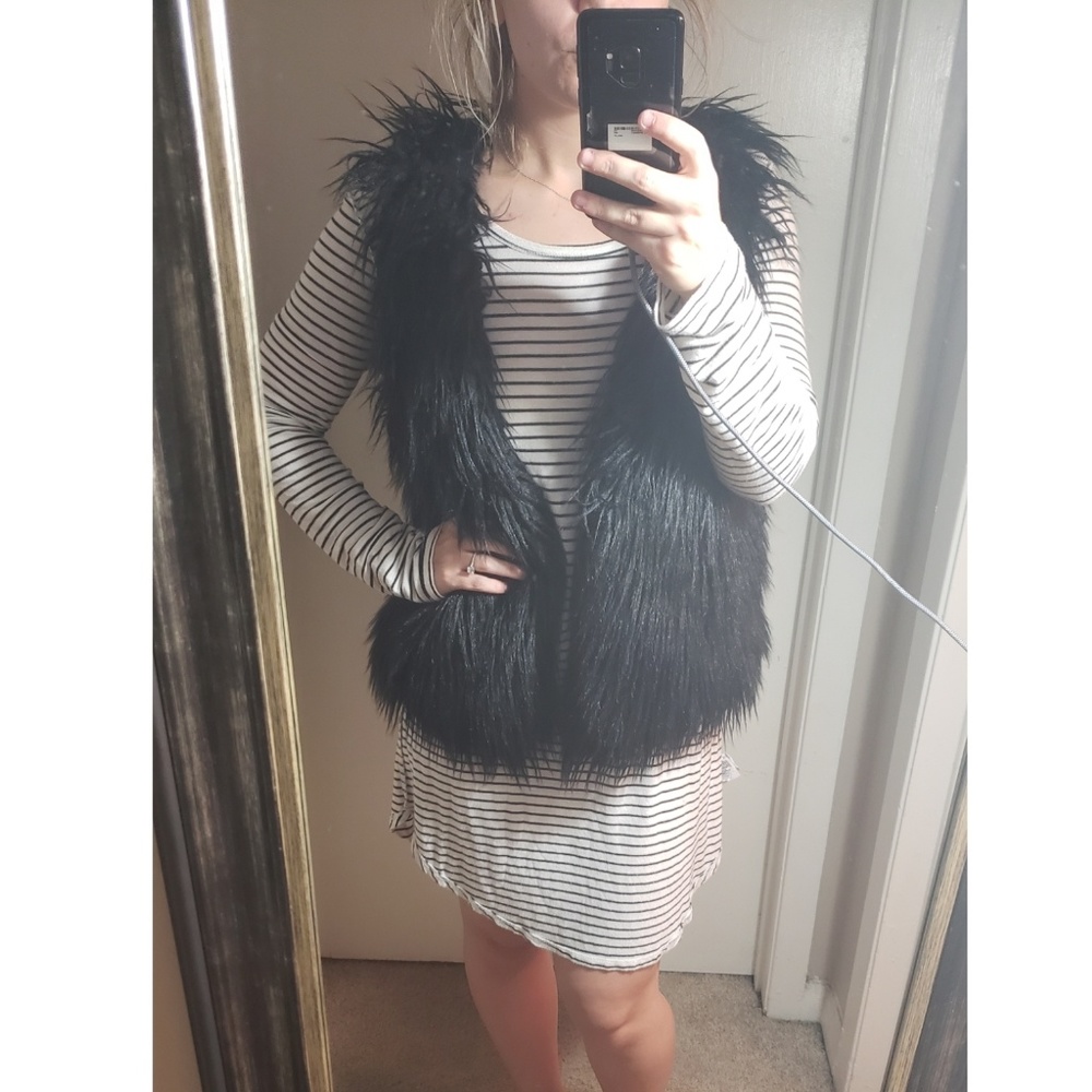Long sleeve cotton striped dress